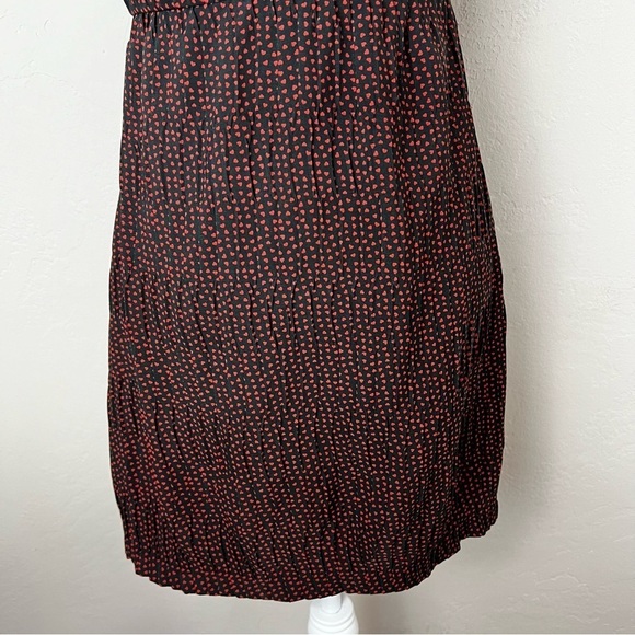 Alexis Luksa‎ One Shoulder Heart Print Pleated Black Mini Dress Size Medium - Picture 3 of 10